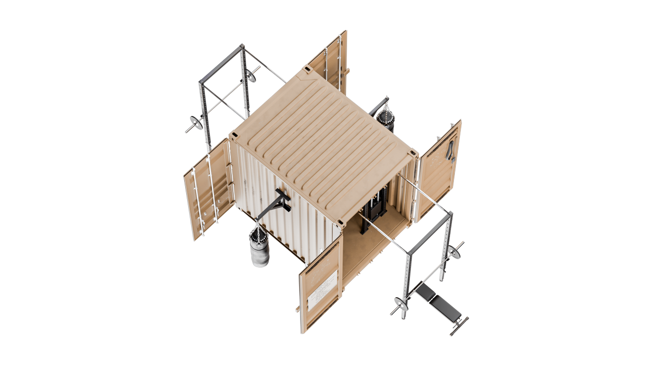 Rapid-10 top-down aerial render showing full deployed footprint.